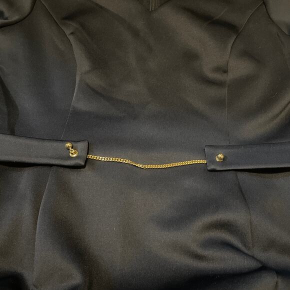 Ellen Tracy Navy Scuba Knit Sheath Dress Size 8 - Picture 4 of 7